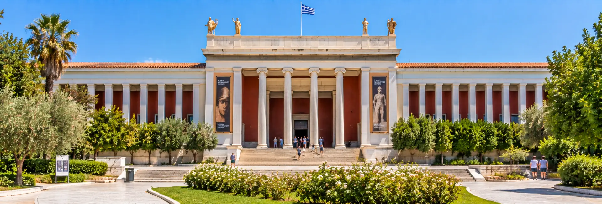 National Archaeological Museum in Athens, Greece, with its neoclassical façade and grand columns