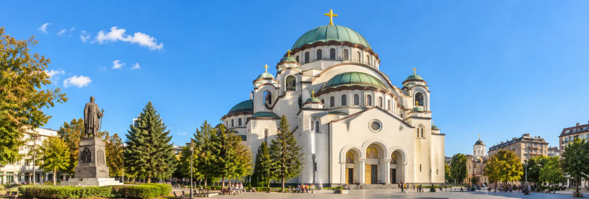 St. Michael’s Cathedral in Belgrade, Serbia, a historic Serbian Orthodox church with elegant architecture.