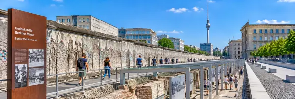 Berlin Wall Memorial in Berlin with preserved wall sections and historical exhibits