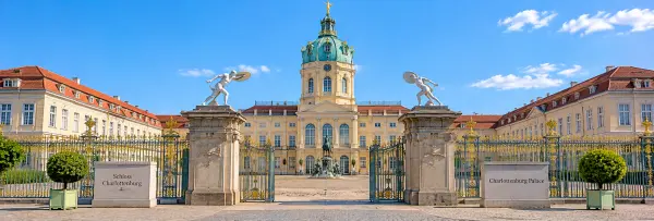 Charlottenburg Palace in Berlin with its ornate Baroque façade and green copper dome