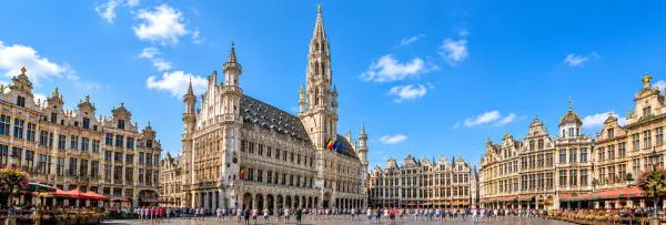 Brussels Town Hall in Belgium overlooking the historic Grand Place