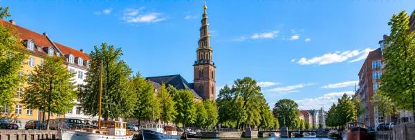 Church of Our Saviour in Copenhagen, Denmark, with its distinctive spiral tower