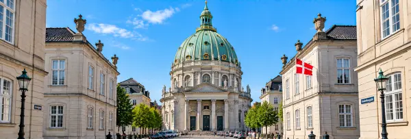 Frederik’s Church, also known as the Marble Church, in Copenhagen, Denmark