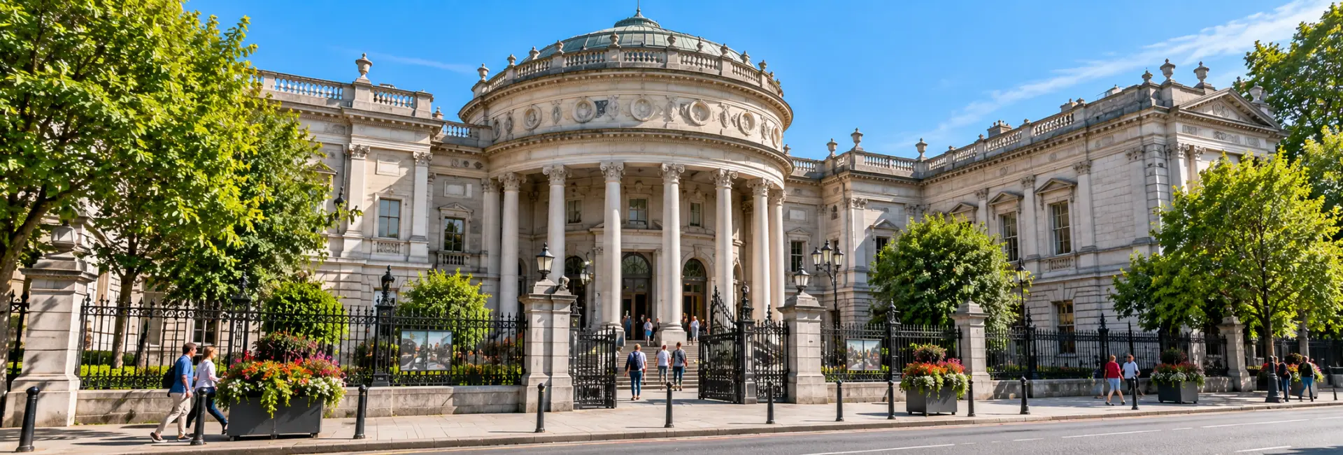 National Museum of Ireland Archaeology in Dublin with its grand domed entrance