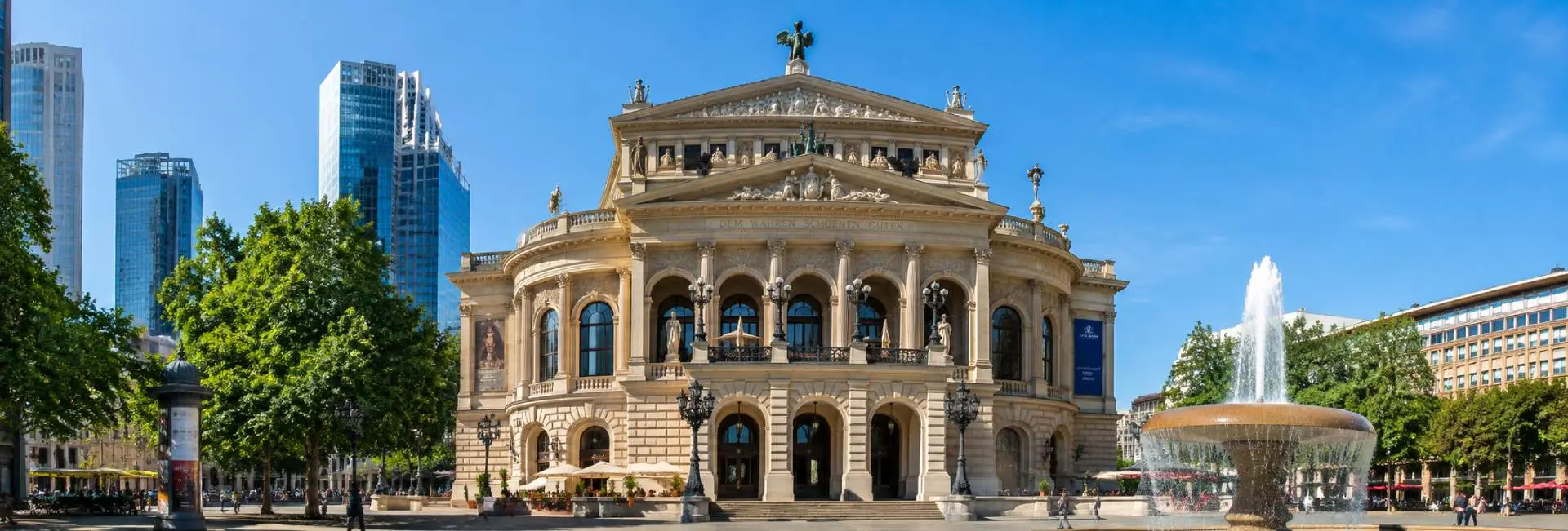 Alte Oper (Old Opera House) in Frankfurt with its grand neoclassical façade