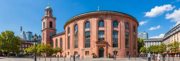 St. Paul's Church (Paulskirche) in Frankfurt on a bright sunny day