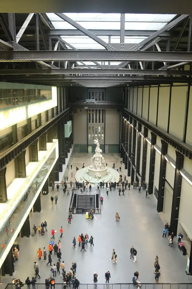 Visitors gathered around the sculpture in Tate Modern’s Turbine Hall in London