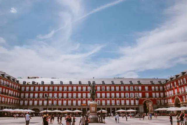 Plaza Mayor Madrid with historic buildings