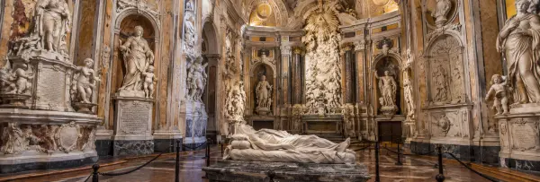 Cappella Sansevero in Naples with the famous Veiled Christ sculpture