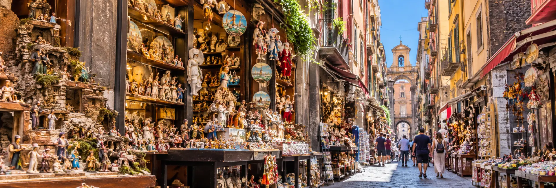 Via San Gregorio Armeno, Naples, Italy, known for its artisan nativity shops