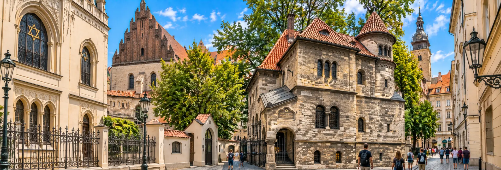 Josefov Jewish Quarter in Prague with historic synagogues and medieval architecture