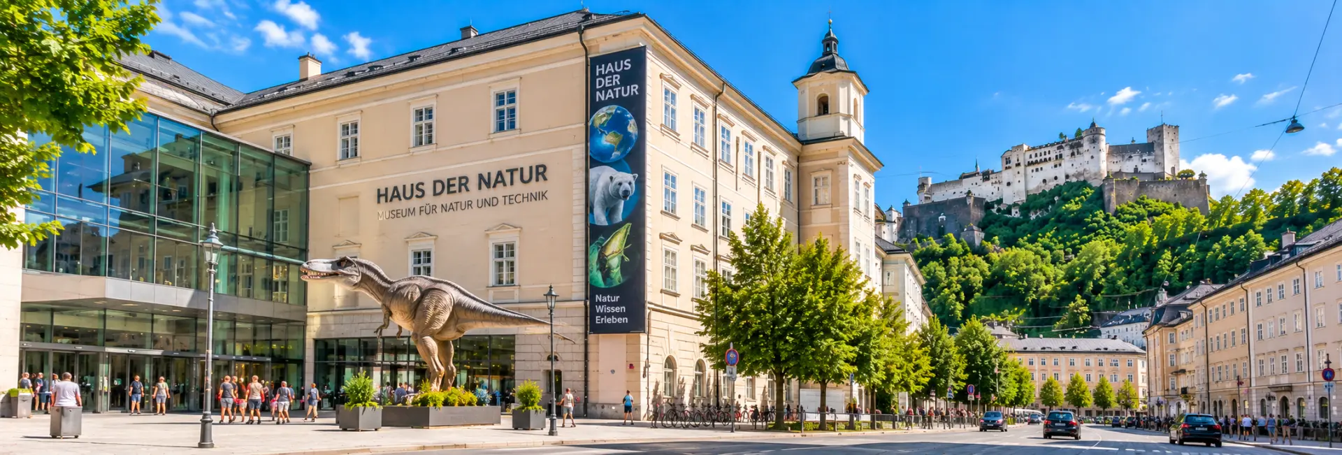 Haus der Natur museum in Salzburg, Austria, featuring its historic exterior and science exhibitions.