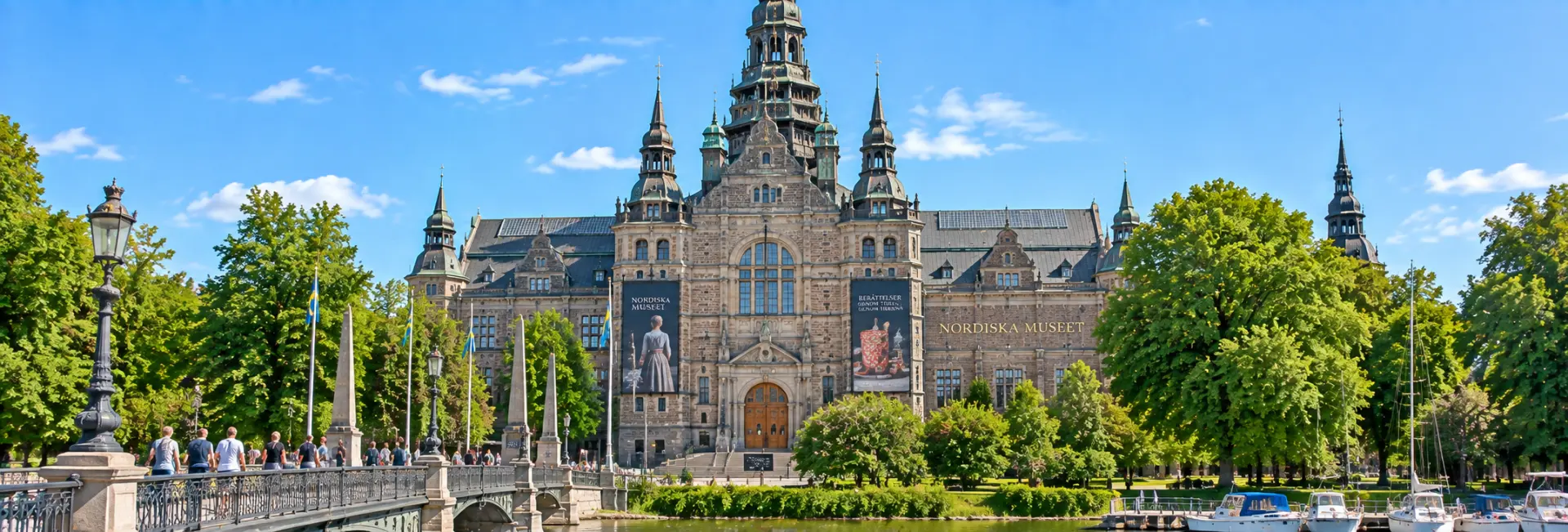 Nordic Museum with its ornate historic architecture in Stockholm, Sweden