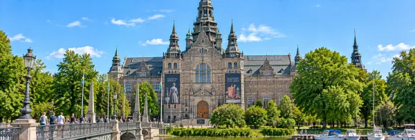 Nordic Museum with its ornate historic architecture in Stockholm, Sweden