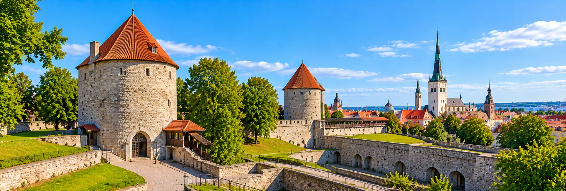 Kiek in de Kök Museum in Tallinn, Estonia, featuring medieval stone towers, fortress walls and historic architecture.