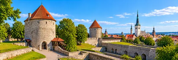Kiek in de Kök Museum in Tallinn, Estonia, featuring medieval stone towers, fortress walls and historic architecture.