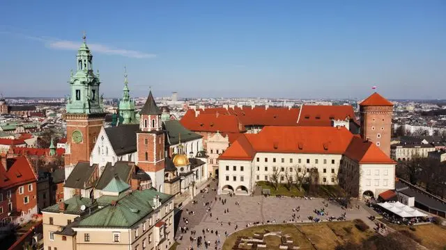 Wawel Castle complex in Kraków, Poland