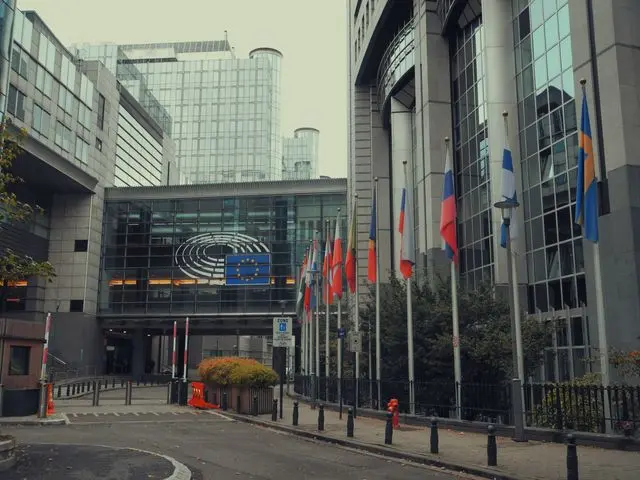 European Parliament building in Brussels, Belgium