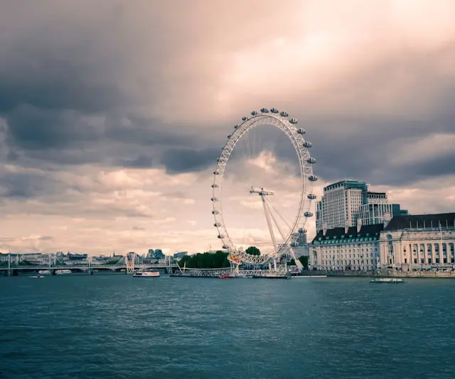 London Eye beside the River Thames
