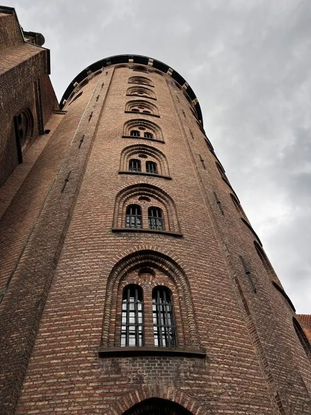 Brick tower of Grundtvig's Church in Copenhagen, Denmark