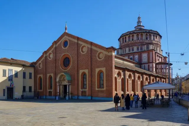 Santa Maria delle Grazie church with its distinctive Renaissance dome in Milan.
