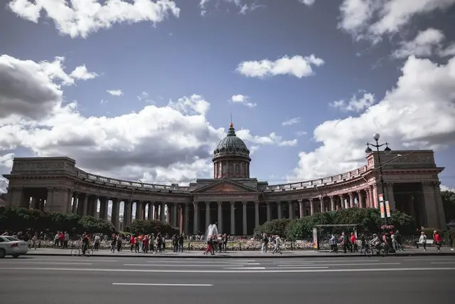 Kazan Cathedral with its grand colonnade in Saint Petersburg