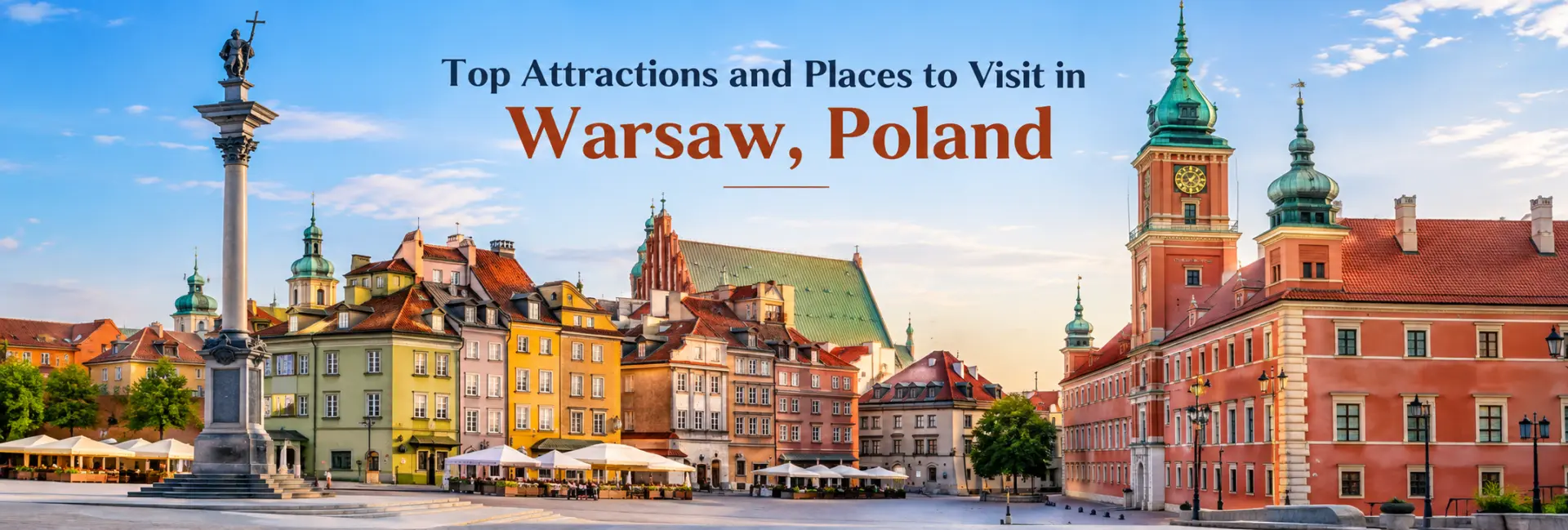 Top attractions and historic Old Town landmarks in Warsaw, Poland