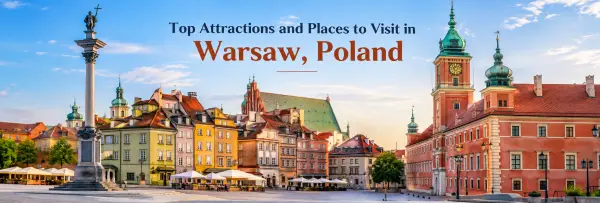 Top attractions and historic Old Town landmarks in Warsaw, Poland