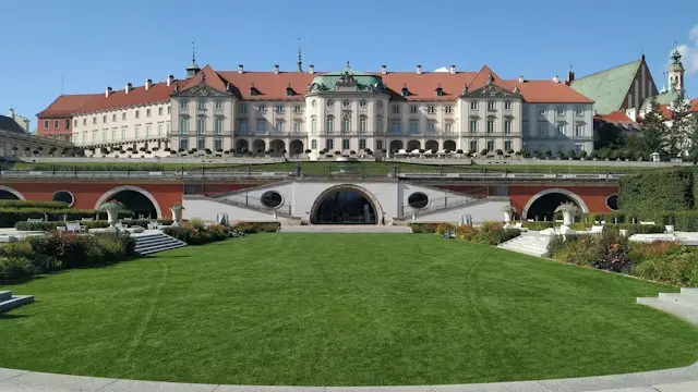 Royal Castle and gardens in Warsaw, Poland