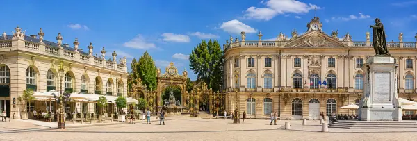 Place Stanislas in Nancy, France, with elegant historic buildings and ornate golden gates