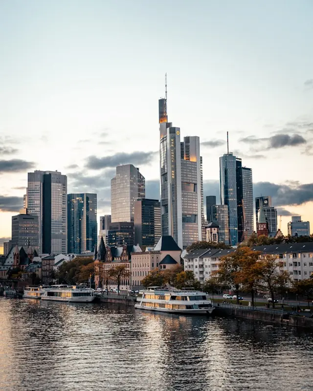 Frankfurt skyline along the Main River