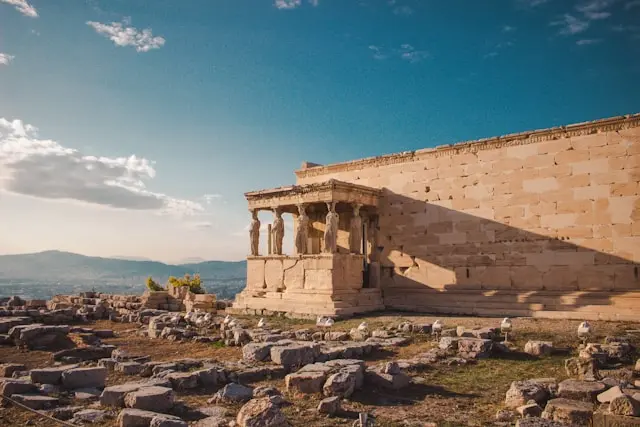 Erechtheion temple on the Acropolis of Athens