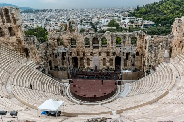 Odeon of Herodes Atticus amphitheater in Athens