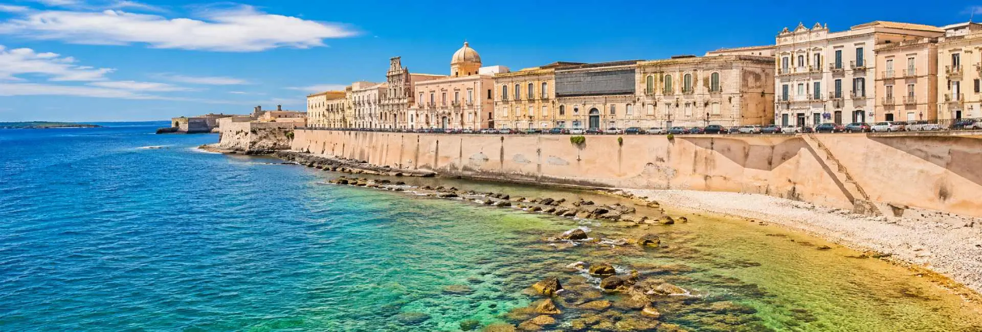Historic waterfront and Baroque architecture of Syracuse, Sicily, Italy