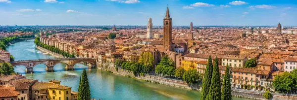 Turin, Italy panoramic view of Piazza Castello, Mole Antonelliana and Alpine mountains