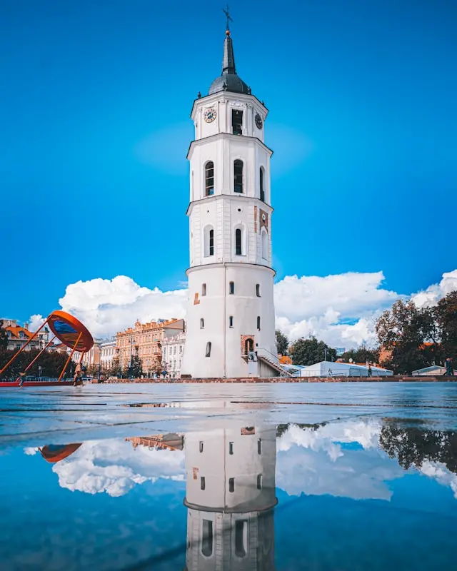 Vilnius Cathedral Bell Tower in Cathedral Square