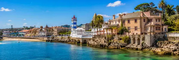 Cascais, Portugal, with its historic waterfront, lighthouse, beaches and turquoise Atlantic waters