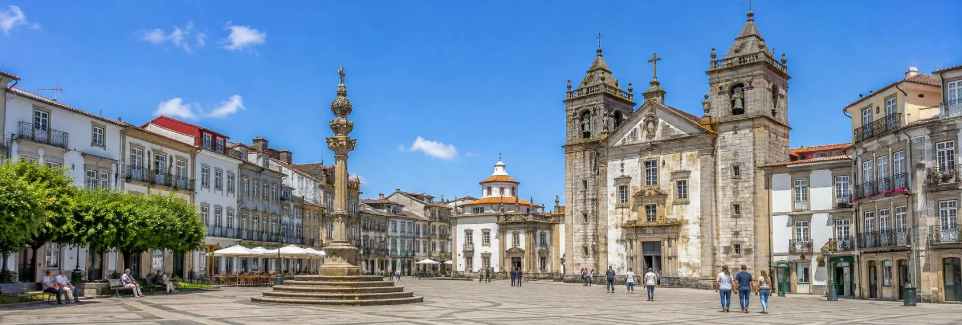 Viseu, Portugal historic square with Igreja da Misericórdia and traditional buildings