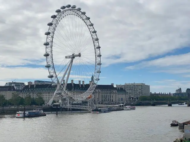 London Eye beside the River Thames in London